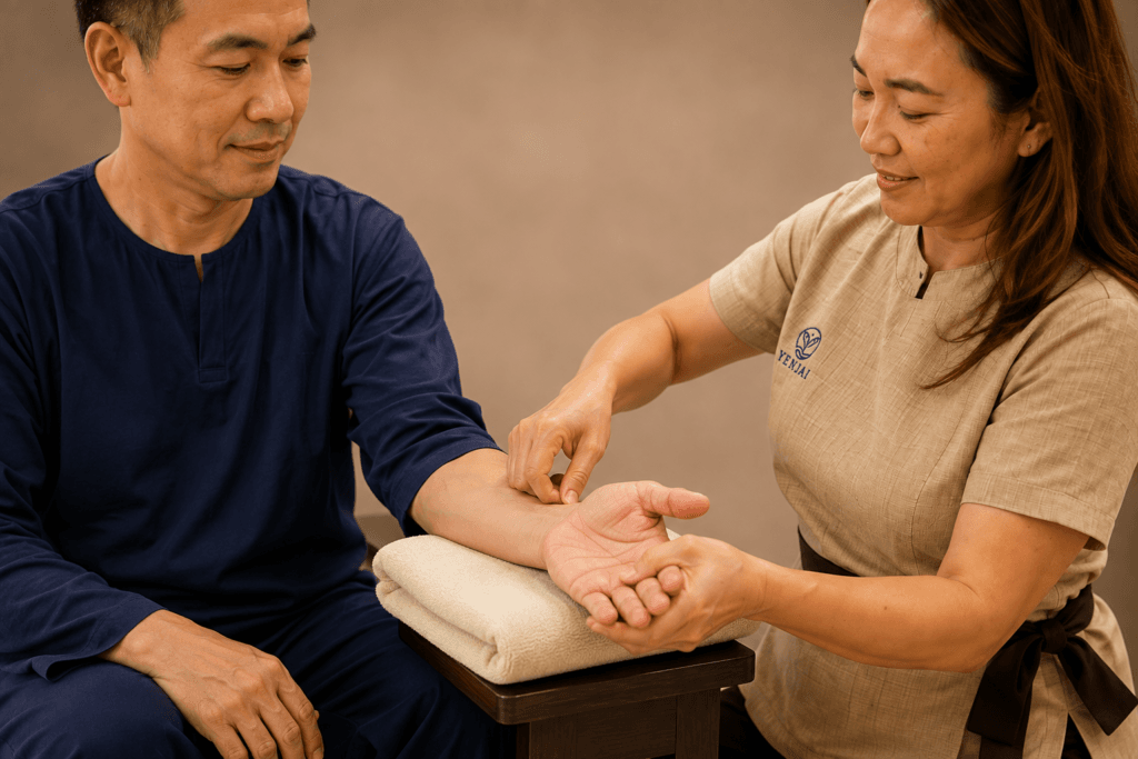 Yenjai's therapists are trained in Office Syndrome treatment.