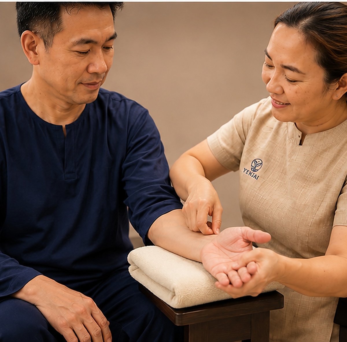 Thai massage has been shown to alleviate symptoms Office Syndrome problem areas: hands and wrists; arms, neck, and shoulders; lower back and hips.
